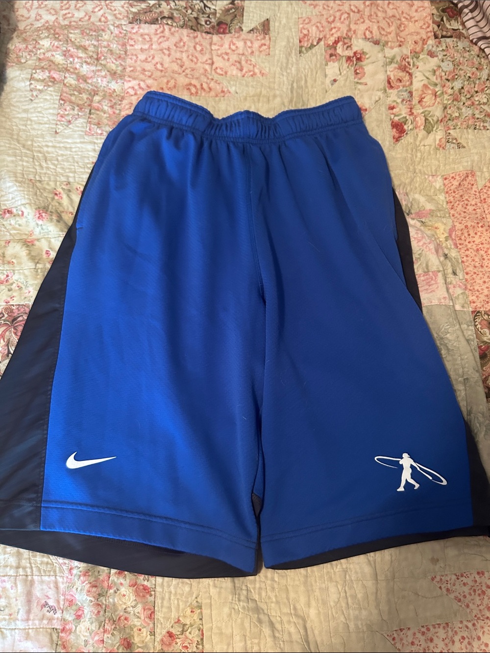 Nike Men’s Royal Blue Athletic Shorts with Black Panels